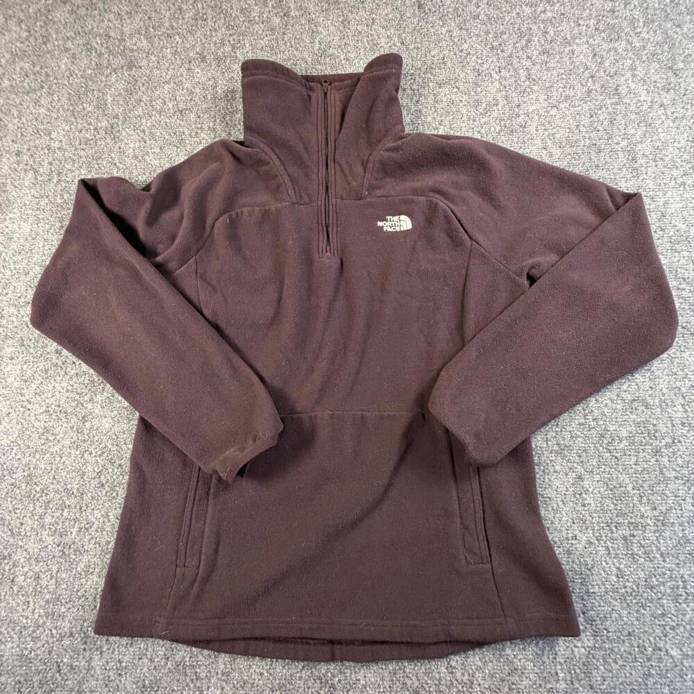 The North Face Womens Brown Fleece‎ Half Zip Jacket Medium #1393